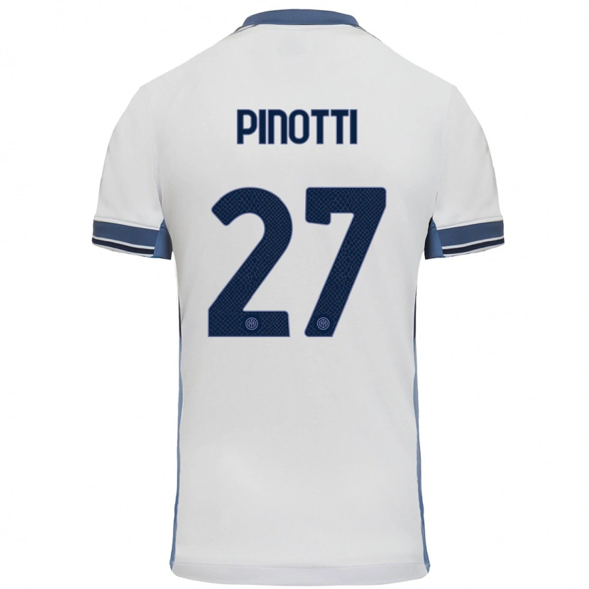 Danxen Kinder Manuel Pinotti #27 Weißgrau Auswärtstrikot Trikot 2024/25 T-Shirt