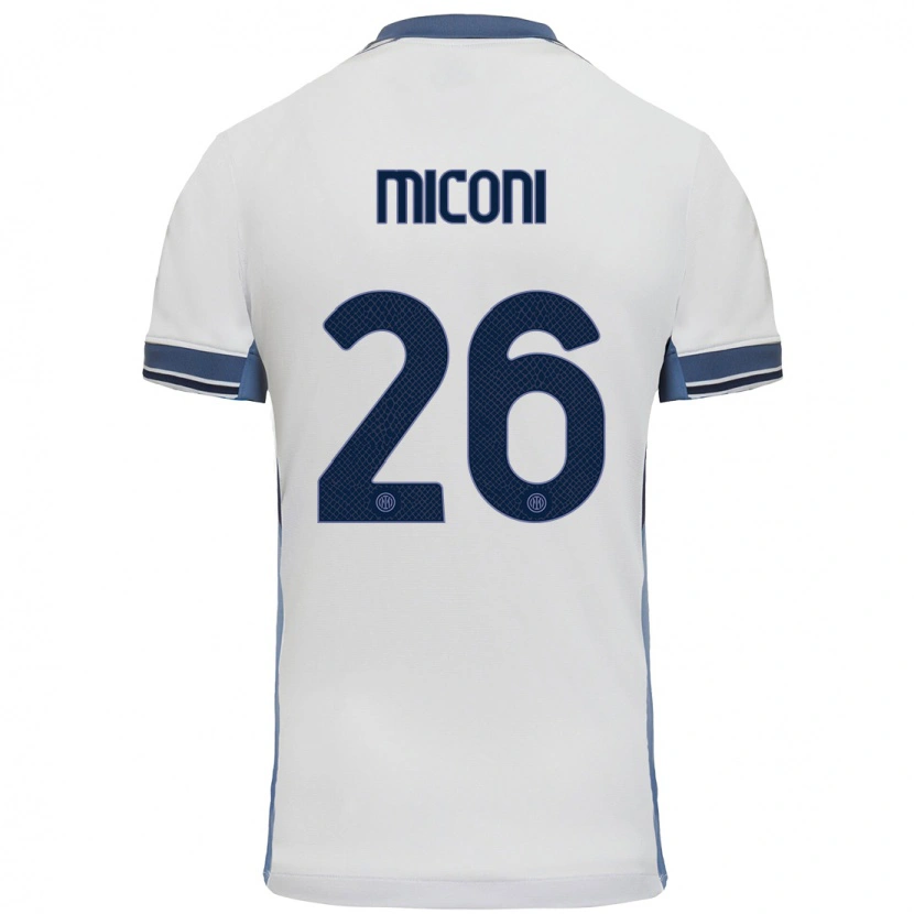 Danxen Kinder Riccardo Miconi #26 Weißgrau Auswärtstrikot Trikot 2024/25 T-Shirt