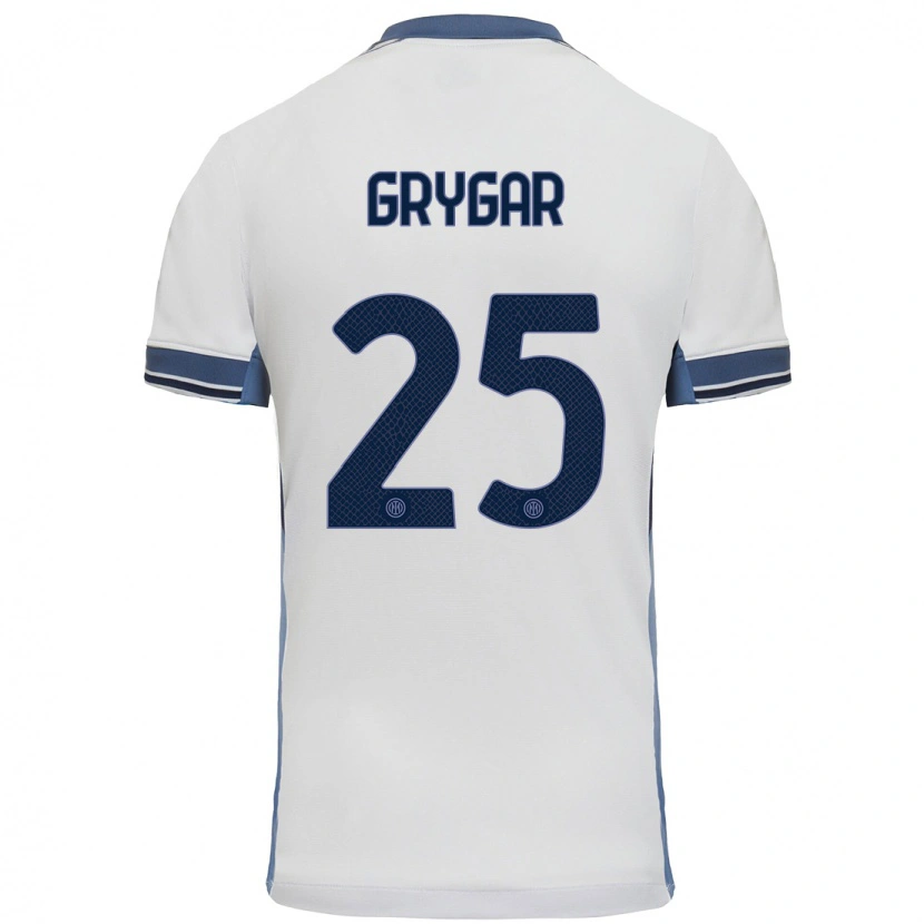 Danxen Kinder Samuel Grygar #25 Weißgrau Auswärtstrikot Trikot 2024/25 T-Shirt