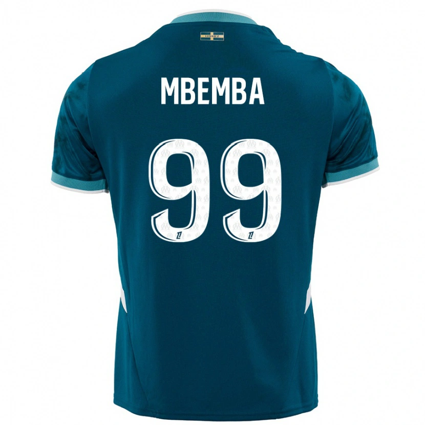 Danxen Kinder Chancel Mbemba #99 Türkisblau Auswärtstrikot Trikot 2024/25 T-Shirt