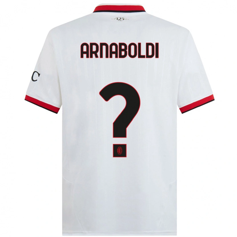 Danxen Kinder Pietro Arnaboldi #0 Weiß Schwarz Rot Auswärtstrikot Trikot 2024/25 T-Shirt