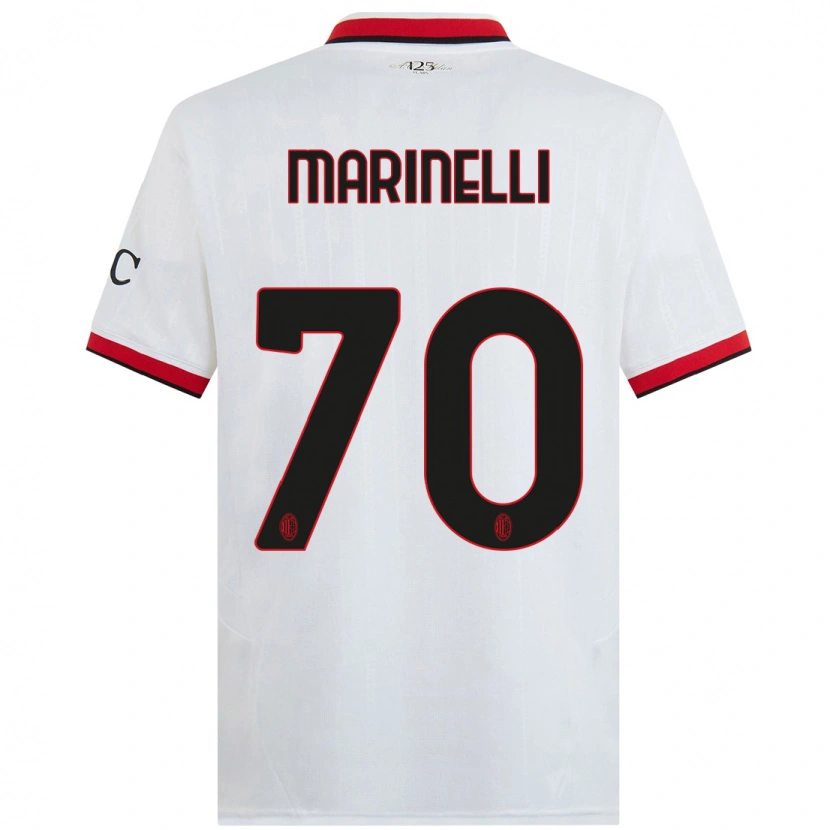 Danxen Kinder Gloria Marinelli #70 Weiß Schwarz Rot Auswärtstrikot Trikot 2024/25 T-Shirt