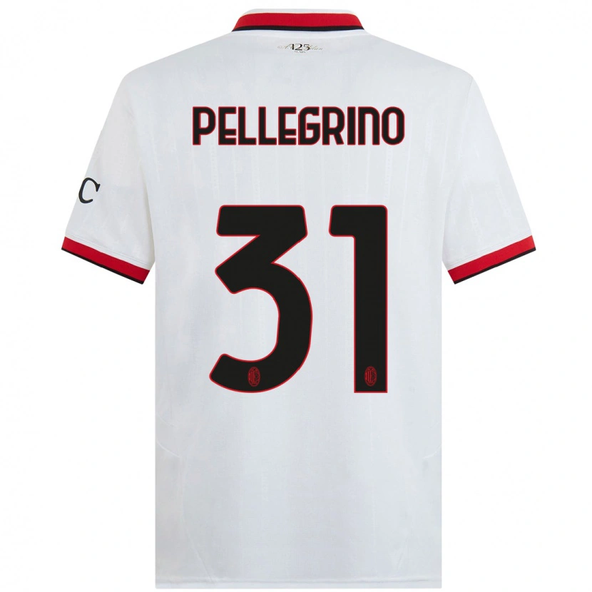 Danxen Kinder Marco Pellegrino #31 Weiß Schwarz Rot Auswärtstrikot Trikot 2024/25 T-Shirt