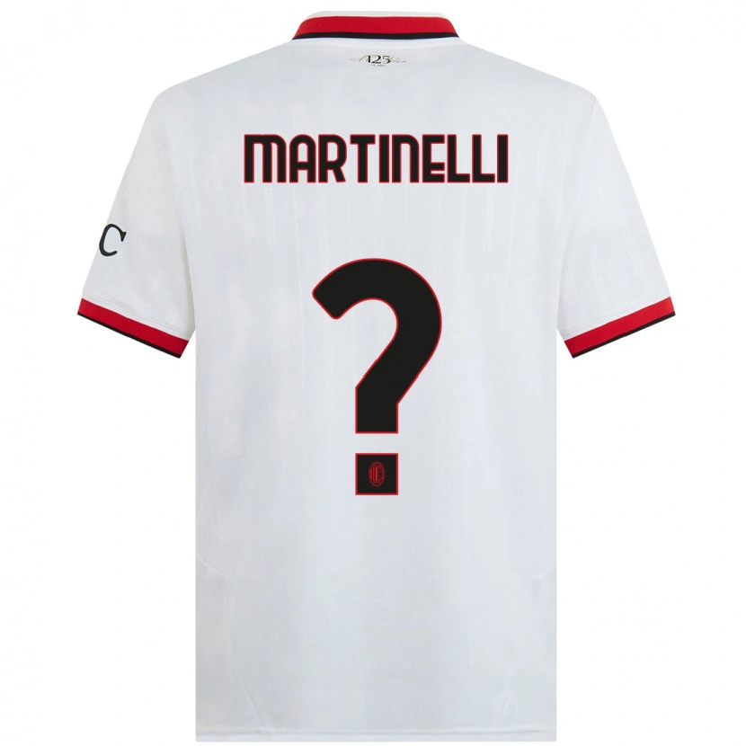 Danxen Kinder Riccardo Martinelli #0 Weiß Schwarz Rot Auswärtstrikot Trikot 2024/25 T-Shirt