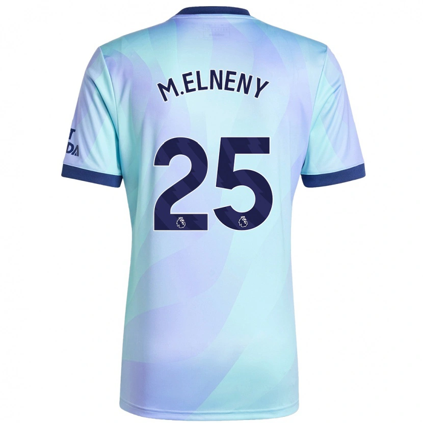 Danxen Kinder Mohamed Elneny #25 Aquamarin Ausweichtrikot Trikot 2024/25 T-Shirt