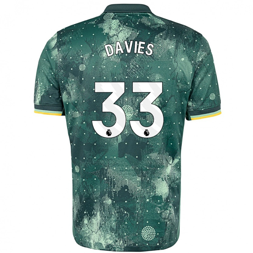 Danxen Kinder Ben Davies #33 Mintgrün Ausweichtrikot Trikot 2024/25 T-Shirt