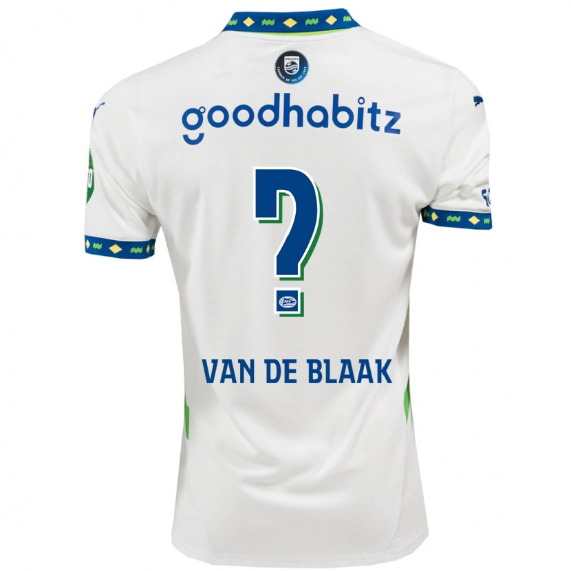 Danxen Kinder Emmanuel Van De Blaak #0 Weiß Dunkelblau Ausweichtrikot Trikot 2024/25 T-Shirt