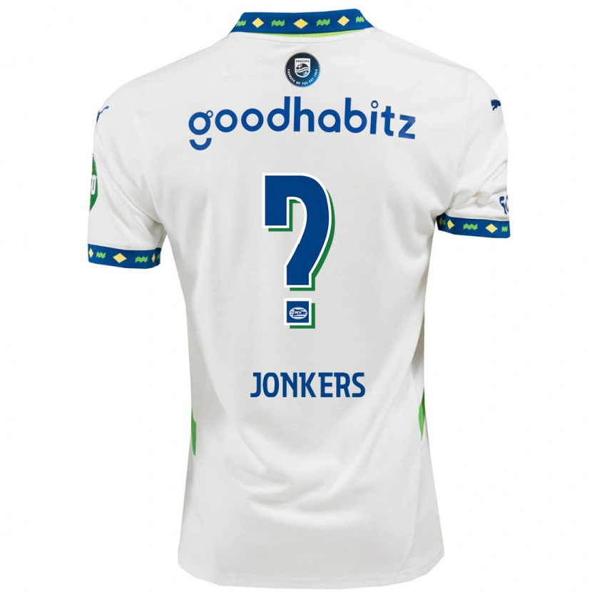 Danxen Kinder Brent Jonkers #0 Weiß Dunkelblau Ausweichtrikot Trikot 2024/25 T-Shirt