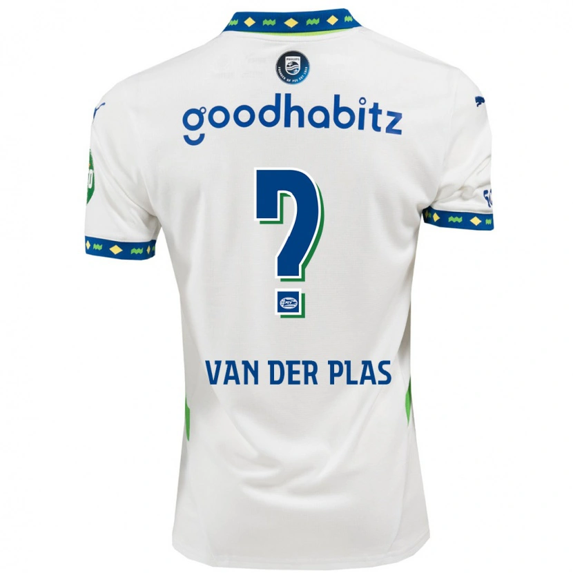 Danxen Kinder Sven Van Der Plas #0 Weiß Dunkelblau Ausweichtrikot Trikot 2024/25 T-Shirt