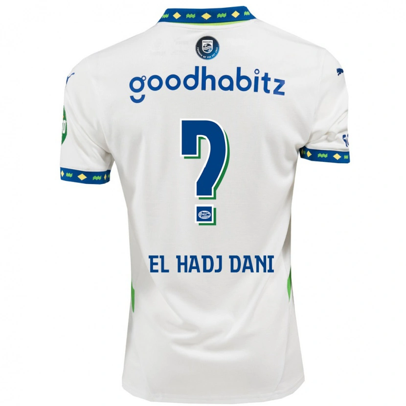 Danxen Kinder Soudais El Hadj Dani #0 Weiß Dunkelblau Ausweichtrikot Trikot 2024/25 T-Shirt