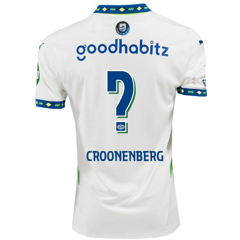 Danxen Kinder Luca Croonenberg #0 Weiß Dunkelblau Ausweichtrikot Trikot 2024/25 T-Shirt