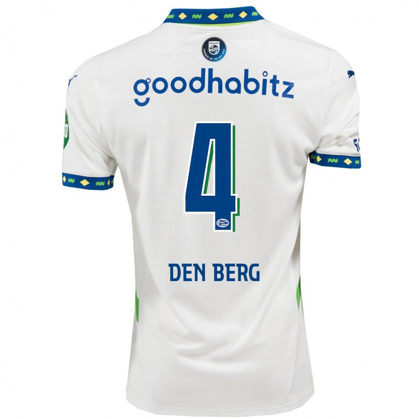 Danxen Kinder Mandy Van Den Berg #4 Weiß Dunkelblau Ausweichtrikot Trikot 2024/25 T-Shirt