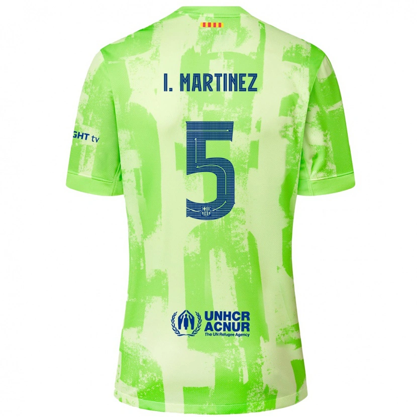 Danxen Kinder Iñigo Martínez #5 Limettengrün Ausweichtrikot Trikot 2024/25 T-Shirt