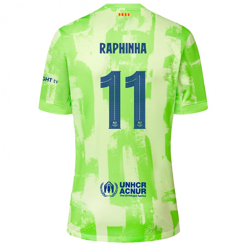 Danxen Kinder Raphinha #11 Limettengrün Ausweichtrikot Trikot 2024/25 T-Shirt