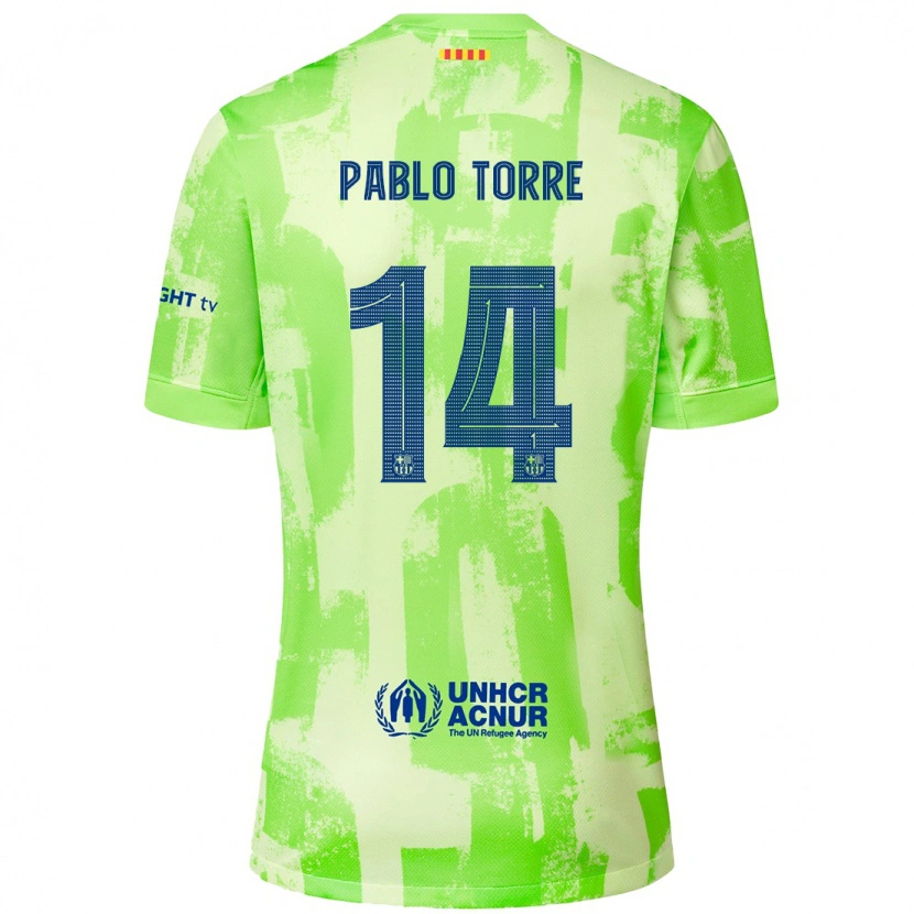 Danxen Kinder Pablo Torre #14 Limettengrün Ausweichtrikot Trikot 2024/25 T-Shirt