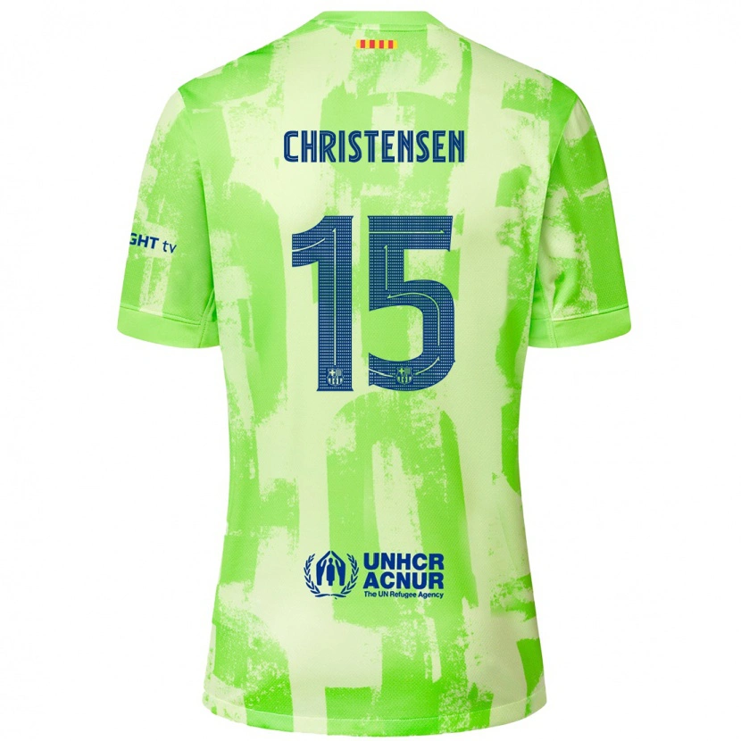 Danxen Kinder Andreas Christensen #15 Limettengrün Ausweichtrikot Trikot 2024/25 T-Shirt