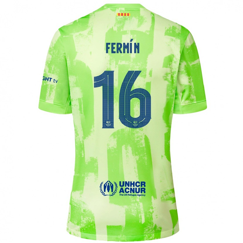 Danxen Kinder Fermín López #16 Limettengrün Ausweichtrikot Trikot 2024/25 T-Shirt