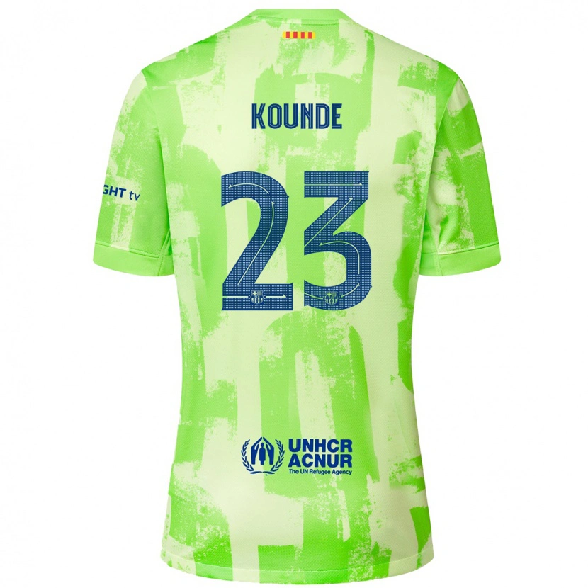 Danxen Kinder Jules Koundé #23 Limettengrün Ausweichtrikot Trikot 2024/25 T-Shirt