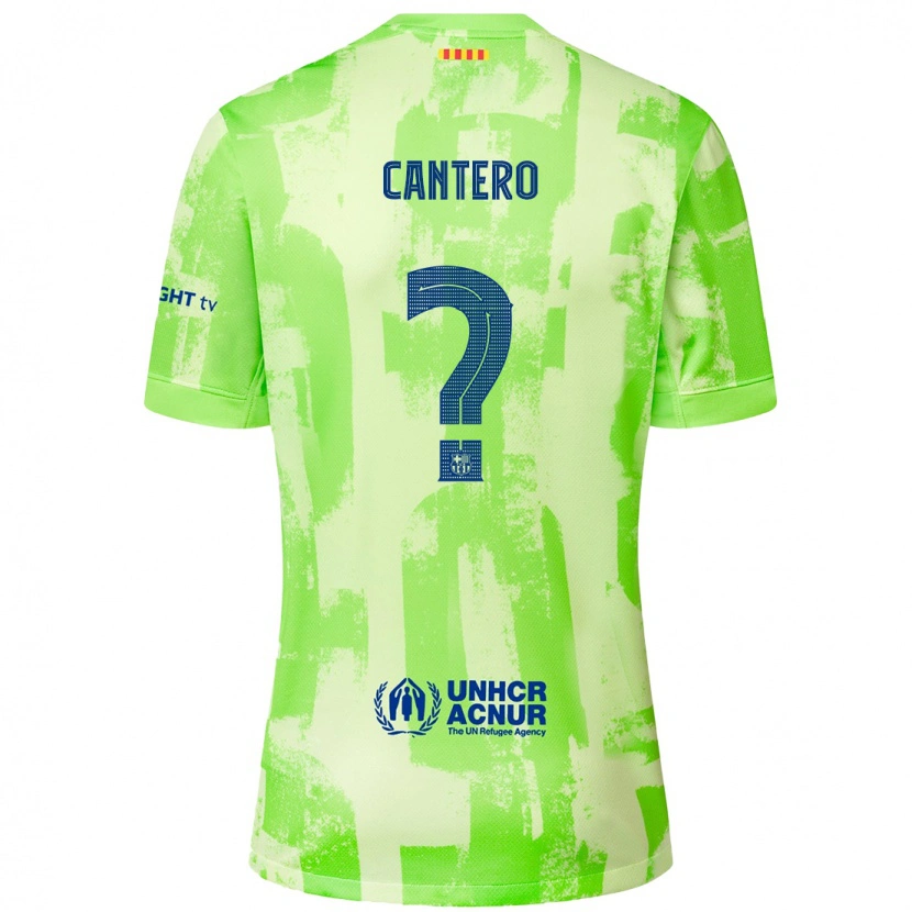 Danxen Kinder Rubén Cantero #0 Limettengrün Ausweichtrikot Trikot 2024/25 T-Shirt