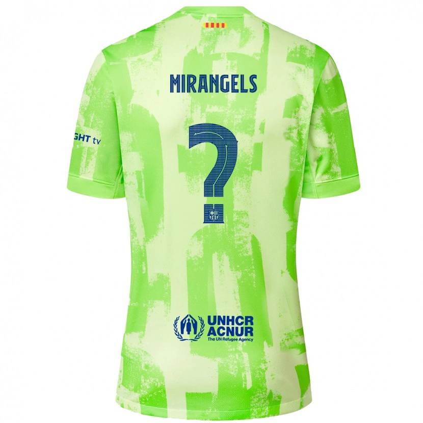 Danxen Kinder Xavi Miràngels #0 Limettengrün Ausweichtrikot Trikot 2024/25 T-Shirt