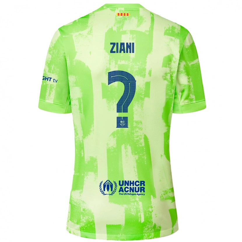 Danxen Kinder Ismael Ziani #0 Limettengrün Ausweichtrikot Trikot 2024/25 T-Shirt