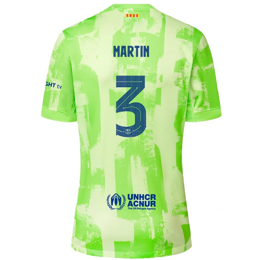 Danxen Kinder Gerard Martín #3 Limettengrün Ausweichtrikot Trikot 2024/25 T-Shirt