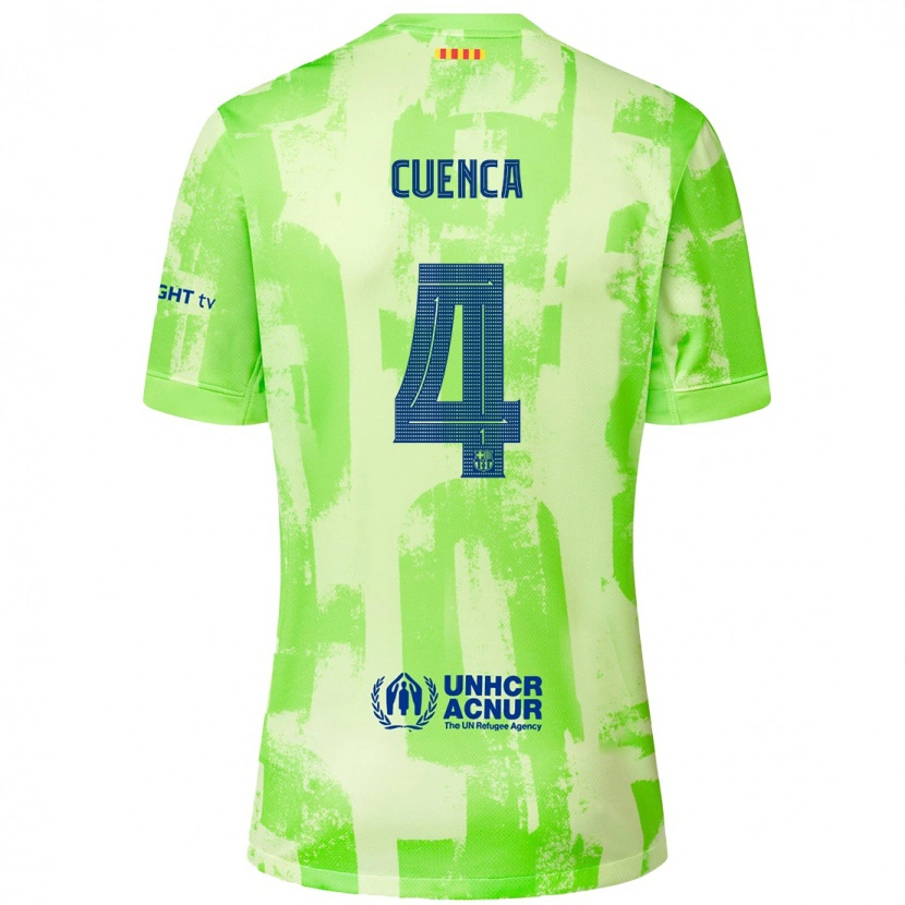 Danxen Kinder Andrés Cuenca #4 Limettengrün Ausweichtrikot Trikot 2024/25 T-Shirt