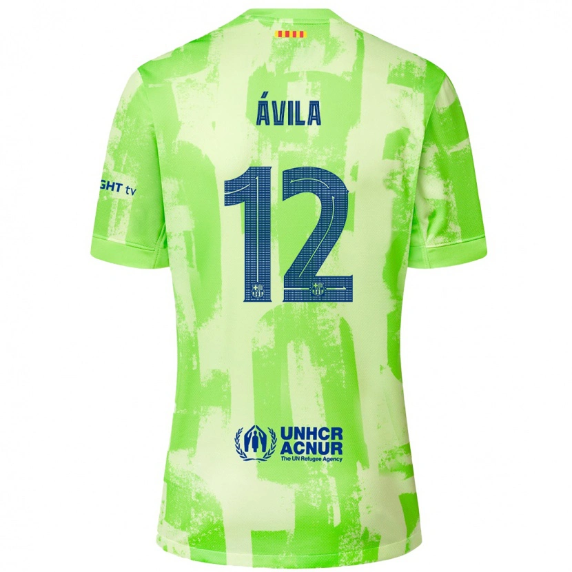 Danxen Kinder Dani Ávila #12 Limettengrün Ausweichtrikot Trikot 2024/25 T-Shirt