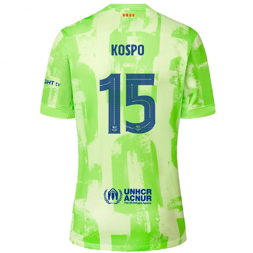 Danxen Kinder Eman Kospo #15 Limettengrün Ausweichtrikot Trikot 2024/25 T-Shirt