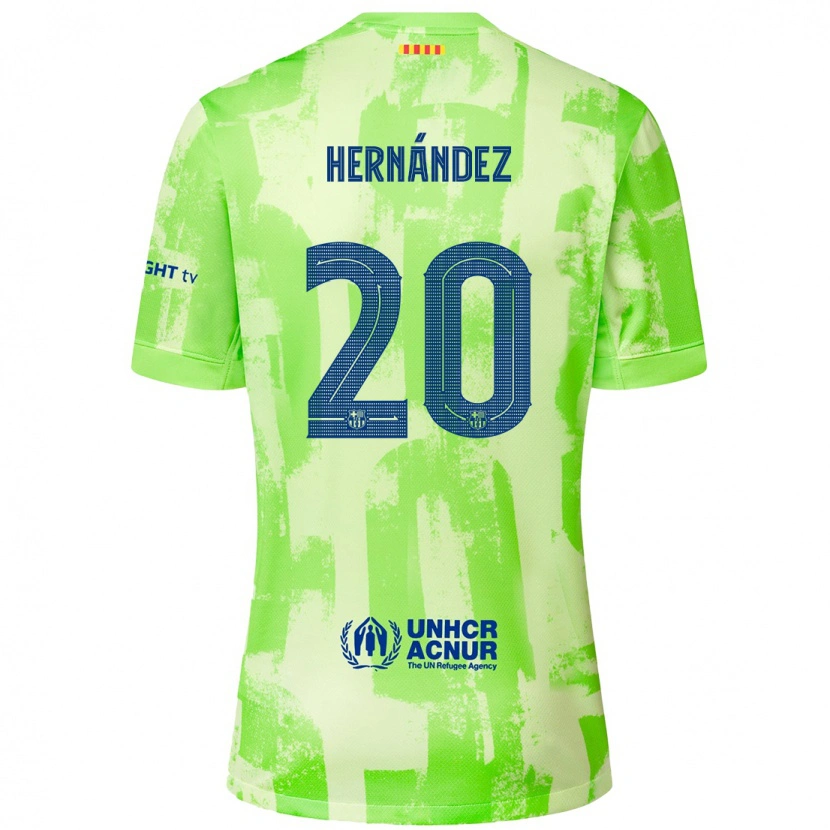 Danxen Kinder Unai Hernández #20 Limettengrün Ausweichtrikot Trikot 2024/25 T-Shirt