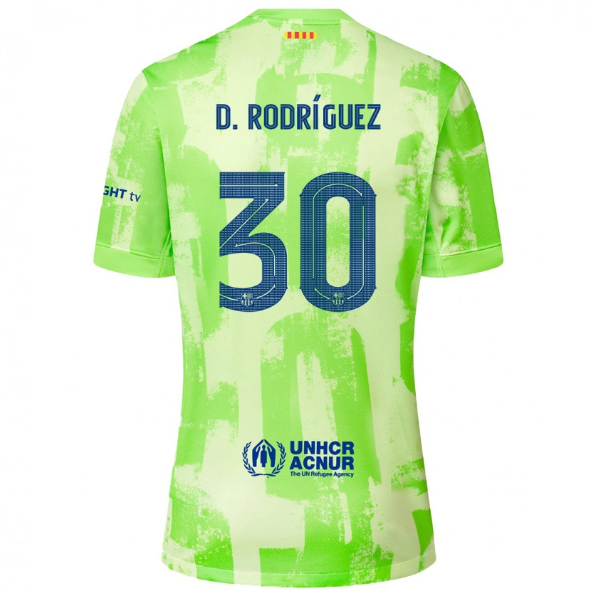 Danxen Kinder Dani Rodríguez #30 Limettengrün Ausweichtrikot Trikot 2024/25 T-Shirt