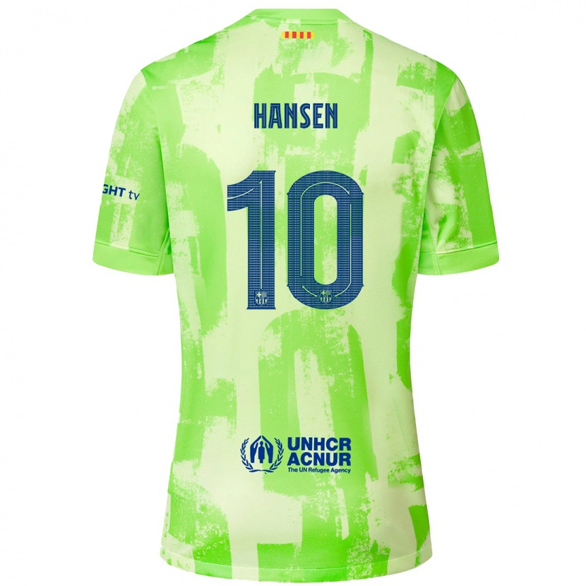 Danxen Kinder Caroline Graham Hansen #10 Limettengrün Ausweichtrikot Trikot 2024/25 T-Shirt