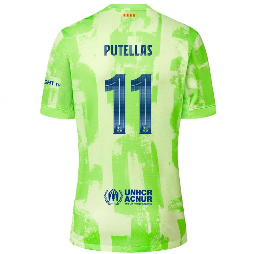 Danxen Kinder Alexia Putellas #11 Limettengrün Ausweichtrikot Trikot 2024/25 T-Shirt