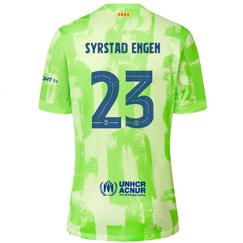 Danxen Kinder Ingrid Syrstad Engen #23 Limettengrün Ausweichtrikot Trikot 2024/25 T-Shirt