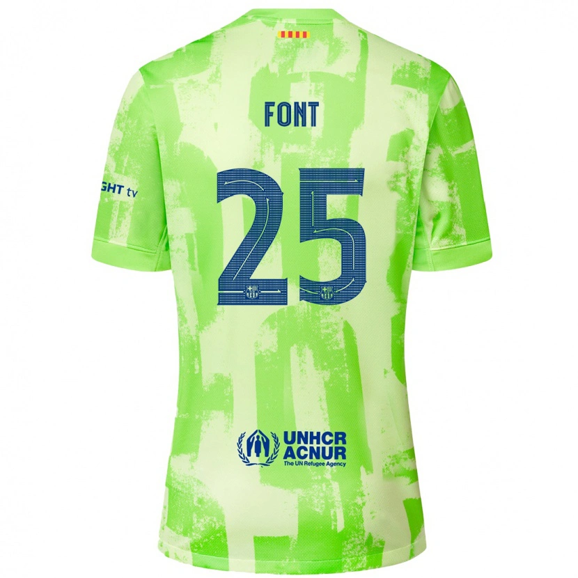 Danxen Kinder Gemma Font #25 Limettengrün Ausweichtrikot Trikot 2024/25 T-Shirt