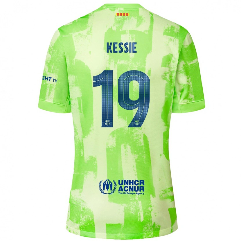 Danxen Kinder Franck Kessie #19 Limettengrün Ausweichtrikot Trikot 2024/25 T-Shirt