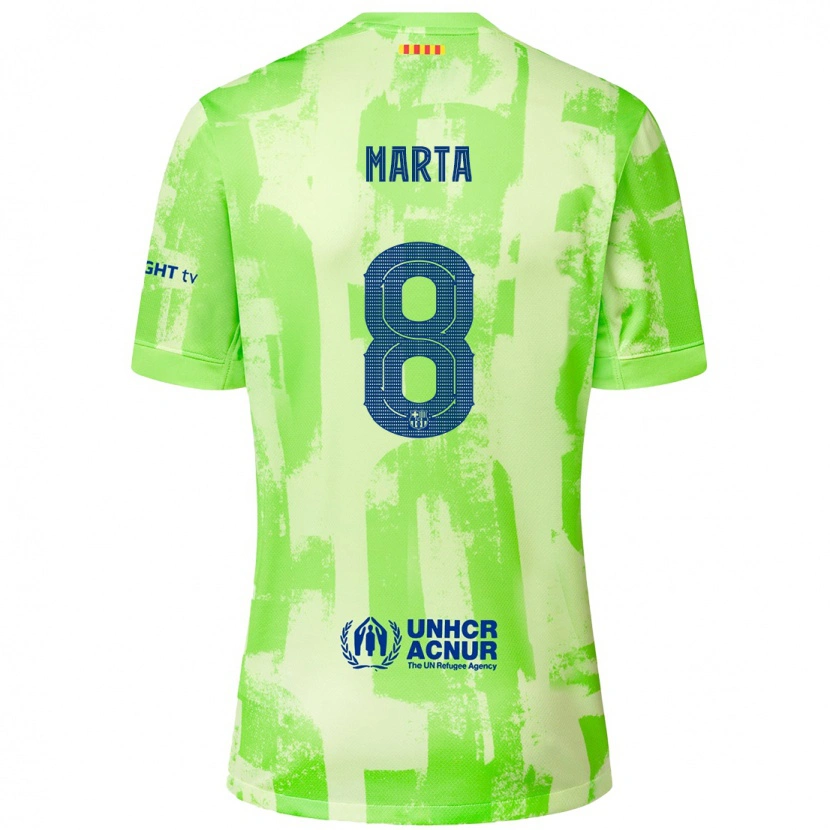 Danxen Kinder Marta Torrejon #8 Limettengrün Ausweichtrikot Trikot 2024/25 T-Shirt