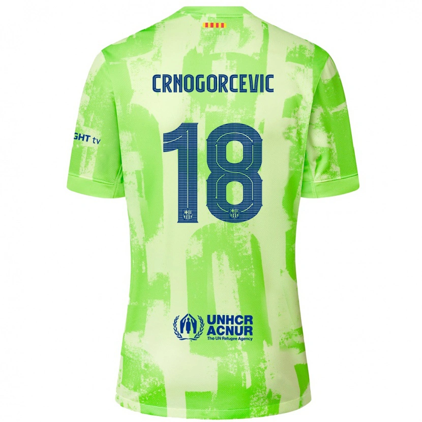 Danxen Kinder Ana-Maria Crnogorcevic #18 Limettengrün Ausweichtrikot Trikot 2024/25 T-Shirt