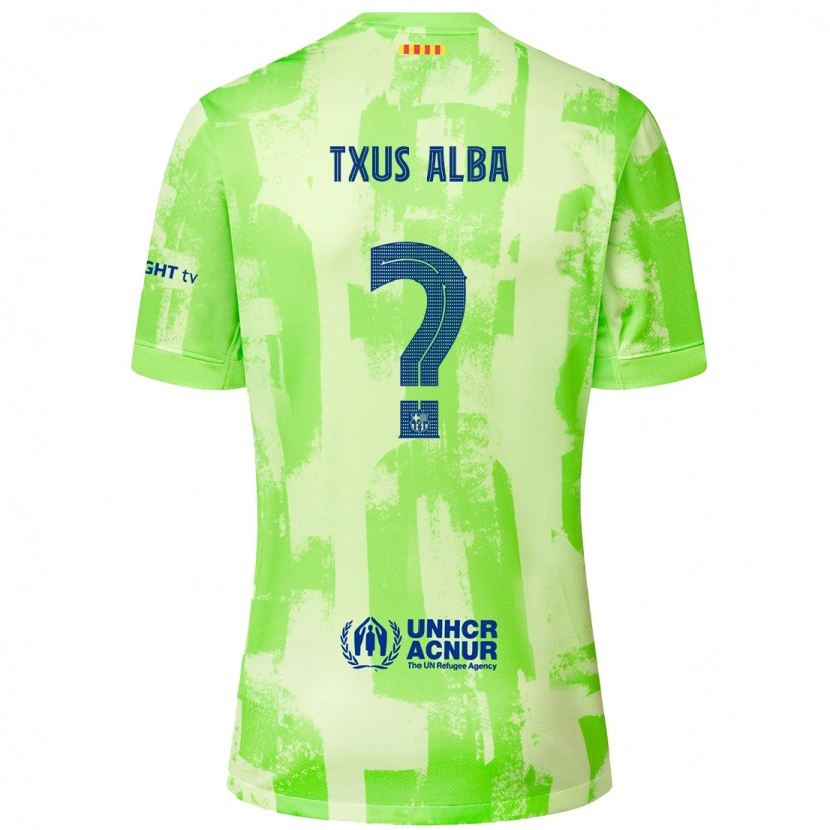 Danxen Kinder Txus Alba #0 Limettengrün Ausweichtrikot Trikot 2024/25 T-Shirt