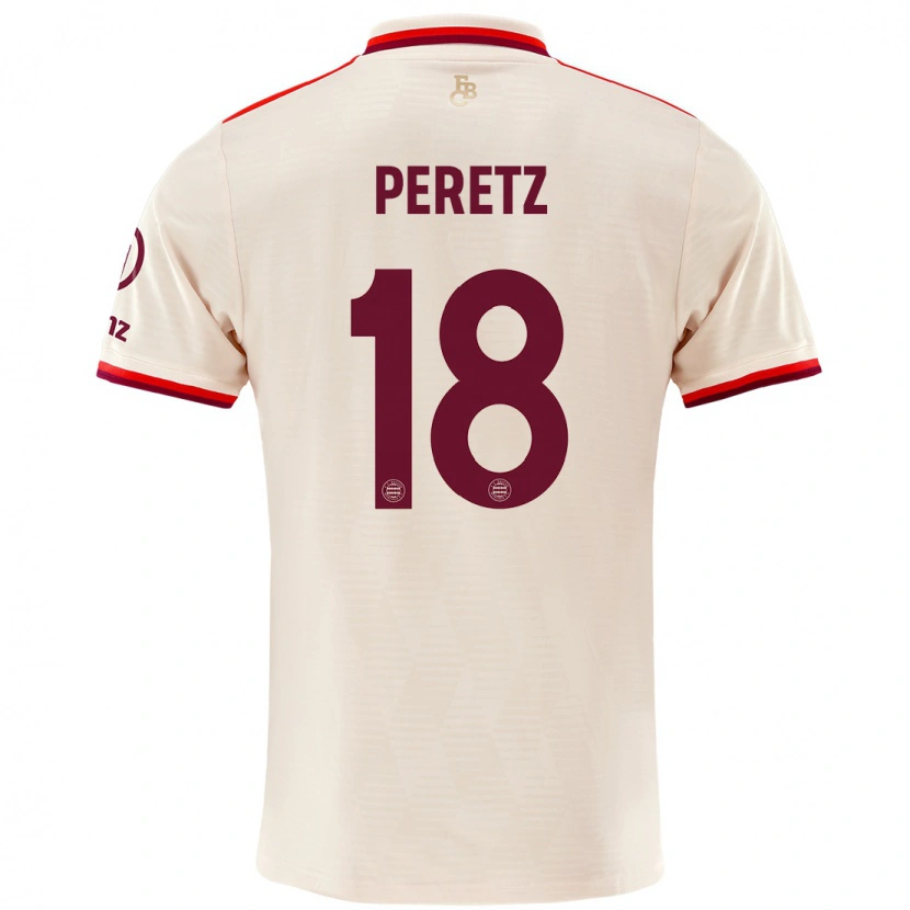 Danxen Kinder Daniel Peretz #18 Leinen Ausweichtrikot Trikot 2024/25 T-Shirt