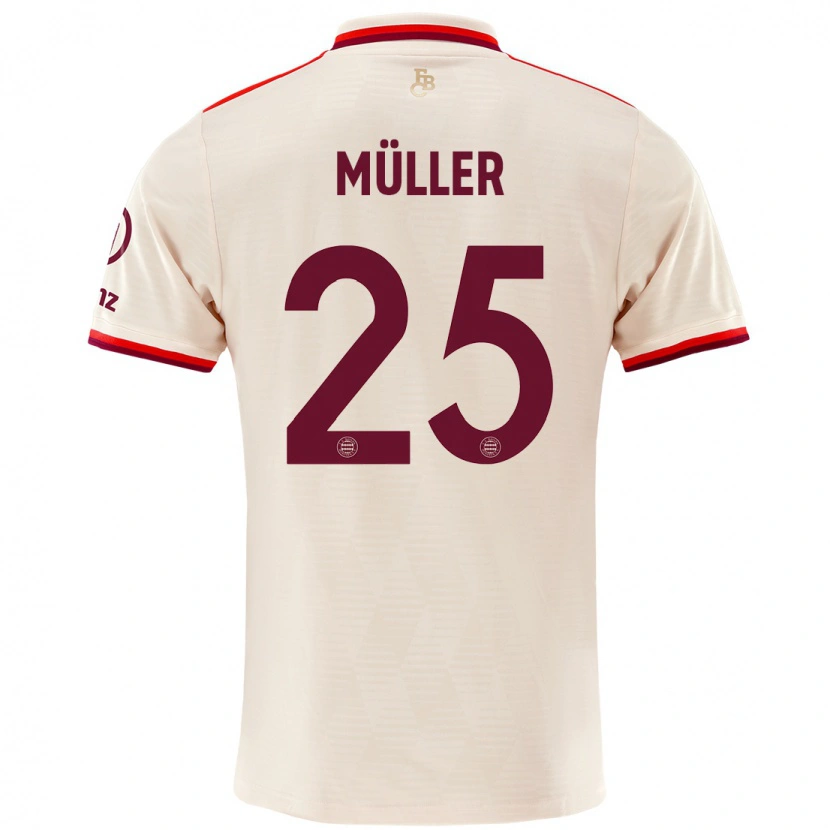 Danxen Kinder Thomas Müller #25 Leinen Ausweichtrikot Trikot 2024/25 T-Shirt