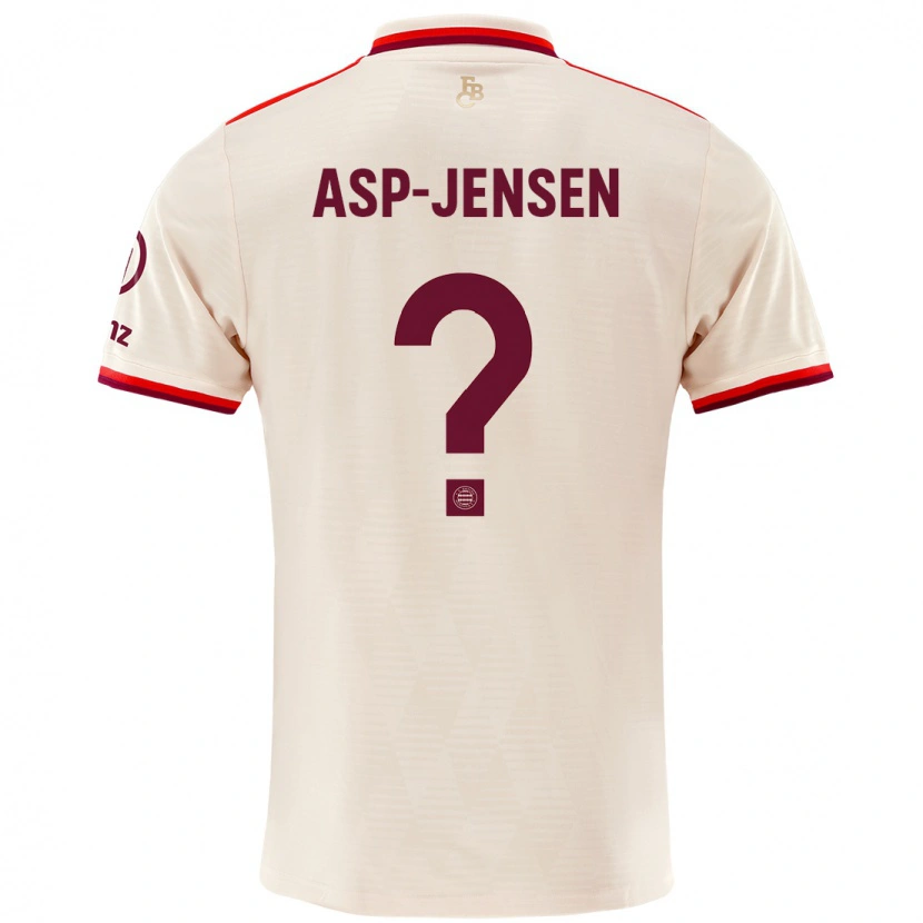 Danxen Kinder Jonathan Asp-Jensen #0 Leinen Ausweichtrikot Trikot 2024/25 T-Shirt