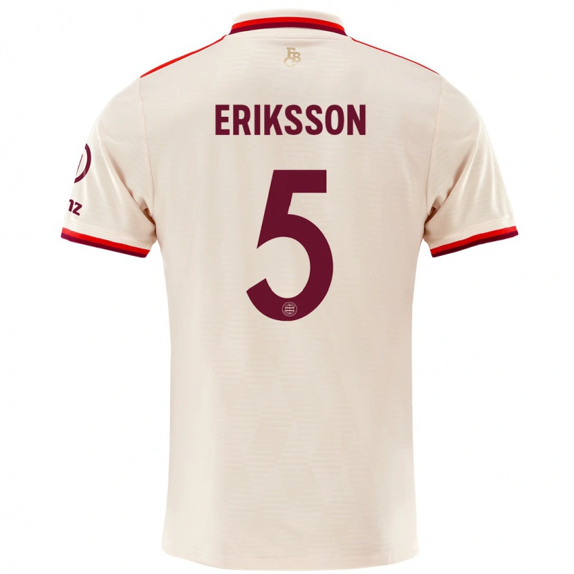 Danxen Kinder Magdalena Eriksson #5 Leinen Ausweichtrikot Trikot 2024/25 T-Shirt