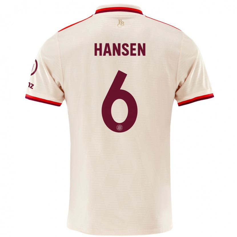 Danxen Kinder Tuva Hansen #6 Leinen Ausweichtrikot Trikot 2024/25 T-Shirt