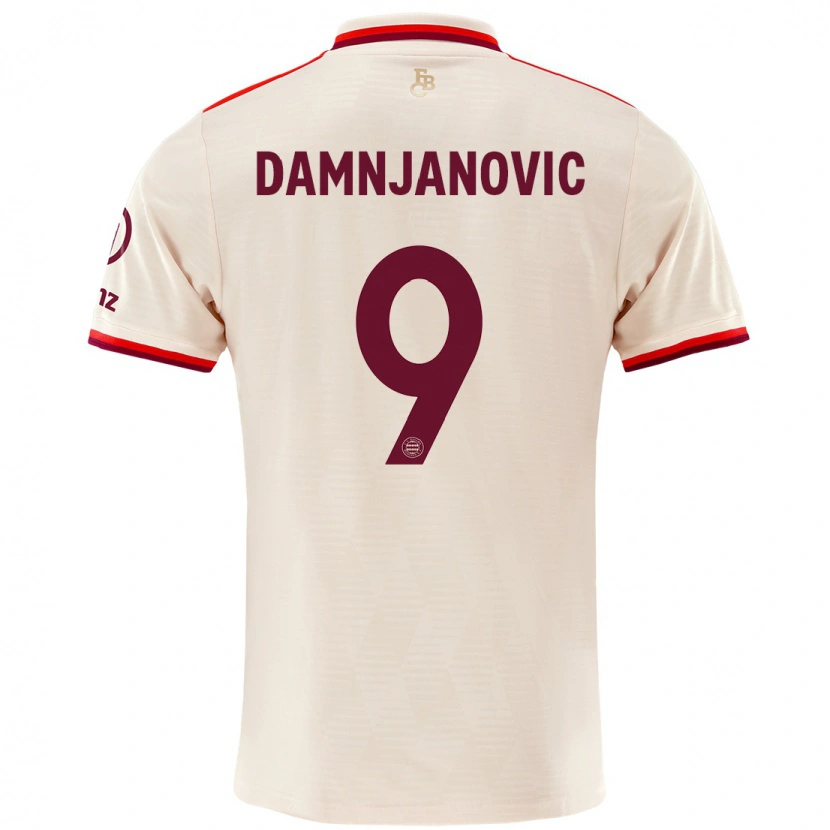 Danxen Kinder Jovana Damnjanović #9 Leinen Ausweichtrikot Trikot 2024/25 T-Shirt