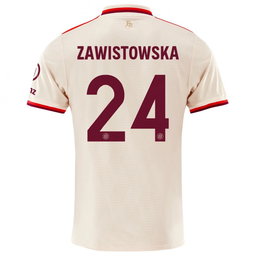 Danxen Kinder Weronika Zawistowska #24 Leinen Ausweichtrikot Trikot 2024/25 T-Shirt