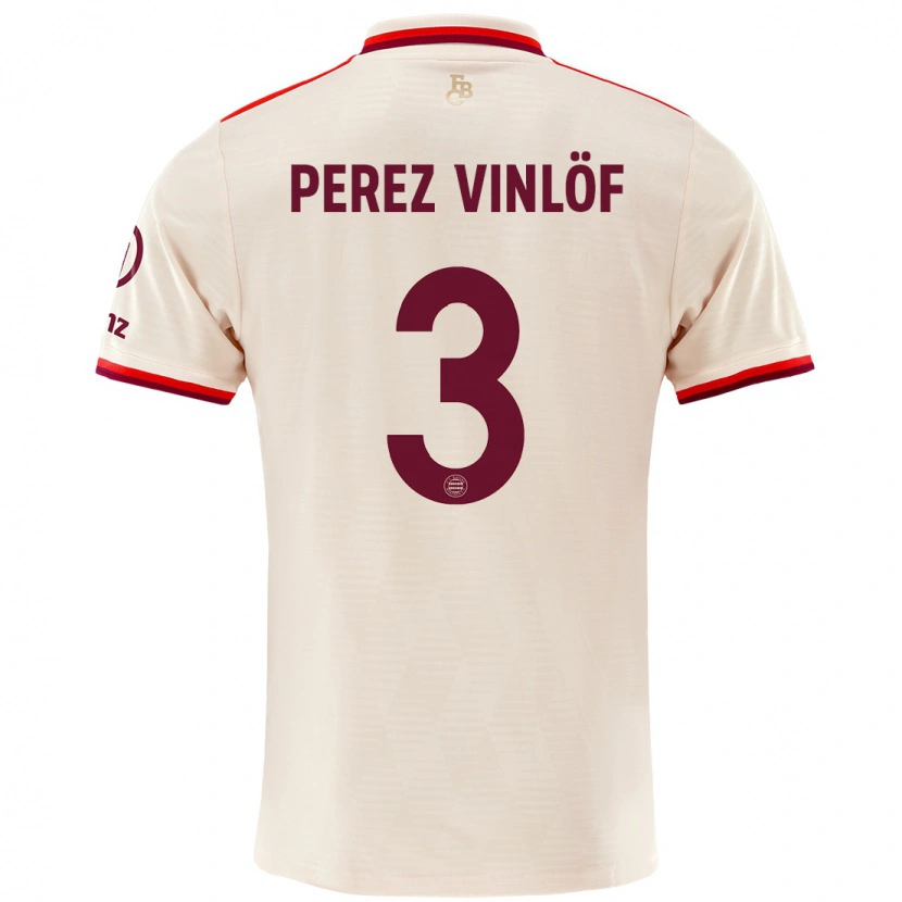 Danxen Kinder Matteo Perez Vinlöf #3 Leinen Ausweichtrikot Trikot 2024/25 T-Shirt