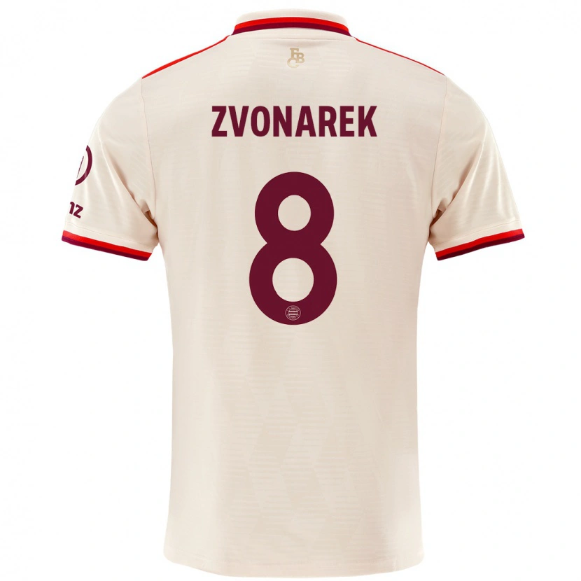 Danxen Kinder Lovro Zvonarek #8 Leinen Ausweichtrikot Trikot 2024/25 T-Shirt