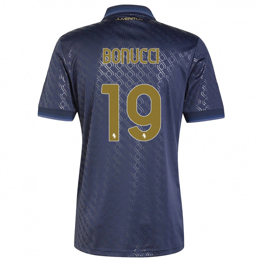 Danxen Kinder Leonardo Bonucci #19 Marineblau Ausweichtrikot Trikot 2024/25 T-Shirt