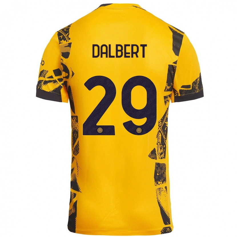 Danxen Kinder Dalbert #29 Gold Schwarz Ausweichtrikot Trikot 2024/25 T-Shirt